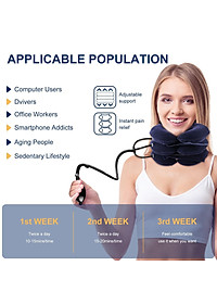 Đai Gối Hơi Kéo Giãn Đốt Sống Cổ Hỗ Trợ Giảm Đau Vai Cổ Gáy