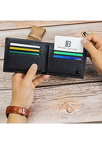 Ví nam, bóp nam da bò Saffiano Bụi Leather V126 - Bảo hành 12 tháng