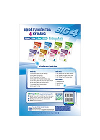 Sách Big 4 Bộ Đề Tự Kiểm Tra 4 Kỹ Năng Nghe - Nói - Đọc - Viết (Cơ Bản Và Nâng Cao) Tiếng Anh Lớp 7 Tập 1