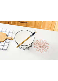 Combo 5 Miếng Lót Nồi Silicon Hình Hoa PaKaSa - Hàng Chính Hãng 