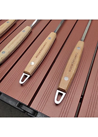 Đồ cắm trại bộ 8 xiên nướng BBQ campingmoon campoutvn du lịch dã ngoại có túi sang trọng đựng kèm glamping không rỉ sét hợp vệ sinh A185