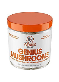 Genius Mushroom – Lions Mane, Cordyceps and Reishi – Immune System Booster & Nootropic Brain Supplement – Wellness Formula for Natural Energy,...