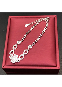 Vòng Tay , Lắc Tay Nữ Bạc 925 Cỏ 4 Lá Đính Đá May Mắn BẠC HIỂU MINH LTU434