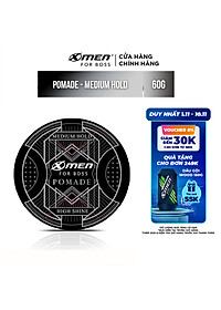 Pomade tạo kiểu tóc X-Men For Boss Medium Hold – Vuốt ngược sành điệu 60g