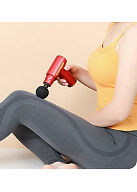 Máy Massage Cầm Tay Mini Đầu Nhôm 4 Đầu 6 Chế Độ Cao Cấp