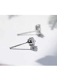 Bông tai S925 một hạt đá trắng nhỏ xinh