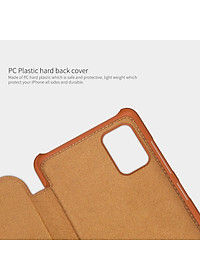 Bao da dành cho Samsung Galaxy A51 hiệu Nillkin Qin (Chất liệu da thật, có ngăn đựng thẻ, mặt da siêu mềm mịn) - Hàng chính hãng