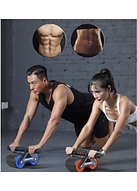 Con Lăn Bánh Xe Tập Cơ Bụng,Sử Dụng Công Nghệ Mới Có Phanh Lò Xo Trợ Lực + Tặng Kèm Thảm Lót Gối