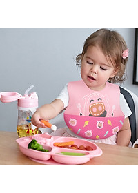 Yếm silicon ăn dặm cổ dán cho bé Marcus & Marcus, từ 6 tháng