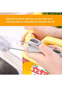 Bàn Chải Rữa Chén Và Chà Nồi Tự Động - Cọ rửa chén bát đa năng tay cầm dài - Tặng móc treo khăn