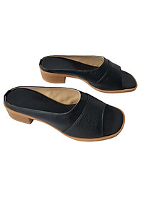 Dép Cao Gót Nữ BIGGBEN Da Bò Cao 4 Phân DCG75