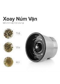 Máy Xay Tiêu Cầm Tay Thủy Tinh - Dụng Cụ Cối Xay Tiêu Nắp Inox Vặn Tay Nhỏ Gọn Tiện Dụng - Hàng Loại 1 - Chính Hãng MINIIN