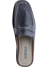 Dép Sabo Nam Da Bò SUNPOLO SUSB003D - Đen