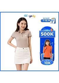 Áo Phông Polo Nữ YODY Tay Ngắn Phối Bo Chất Liệu Pique Mắt Chim Co Giãn Thoải Mái – APN3340