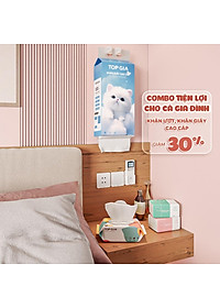 Thùng 10 bịch giấy treo đa năng 4 lớp 1000 tờ GiaGia, Top Gia, Khăn rút vệ sinh treo tường