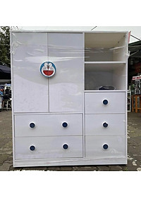 Tủ áo trẻ em Juno Sofa họa tiết nhiều màu sắc kèm kệ 1m05 x 1m2 x 45 cm