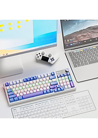 Bàn Phím Cơ Gaming không dây MK95 Bluetooth + USB + Cáp Pin sạc TypeC Hotswap cho máy tính laptop điện thoại hàng nhập khẩu