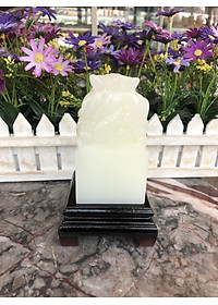 Ấn Rồng phong thủy đá bạch ngọc - Cao 10cm và 12cm