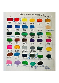  MÀU ACRYLIC - 3D 300ML ( Bảng màu chính)