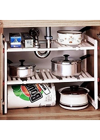 Kệ Để Đồ Gầm Trạn Nhà Bếp Nhà Tắm Kệ Trang Trí 2 Tầng Đa Năng Cao Cấp - Nhỏ Gọn - Tiện Dụng - Chắc Chắn- Hàng Chính Hãng MINIIN