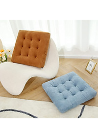 Đệm ngồi bệt vuông, đệm lót ghế văn phòng vải nhung cao cấp A - 40x40x6cm giao màu ngẫu nhiên