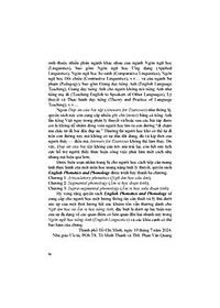 Ngữ Âm Học Và Âm Vị Học Tiếng Anh - English Phonetics And  Phonology - PGS.TS. Tô Minh Thanh; ThS. Phan Văn Quang 