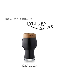 Bộ 4 ly bia pha lê Lyngby Glas Đan Mạch