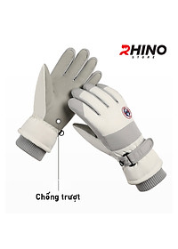 Găng tay lót lông cừu giữ ấm mùa đông chống gió, kháng nước Rhino G904 Bao tay chống trượt đi xe máy, xe đạp cho nam nữ, bảo hộ đi phượt