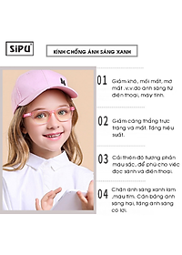 [Kèm Video] Mắt Kính Trẻ Em SiPU Chính Hãng MK11 Chống UV400 + Chống Ánh Sáng Xanh + Chống gãy - Bé Trai Bé Gái (Kèm Hộp Ô Tô)