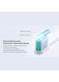 Bộ 2 bàn chải thay thế cho bàn chải điện Xiaomi DR-BEI sonic loại sạch EB-N0202 - Hàng Nhập Khẩu