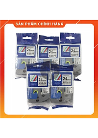[Combo 3 hộp] Nhãn In đa lớp Tz2-m951 - Đen nền bạc 24mm x 8m - Hàng nhập khẩu