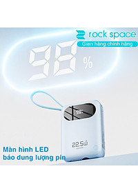 Pin sạc dự phòng Rockspace Y11 sạc nhanh 22.5w dung lượng 20000mAh có tích hợp kèm dây sạc - Hàng chính hãng bảo hành 12 tháng