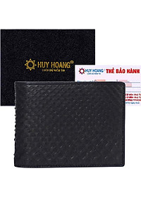 Ví Nam Da Trăn Huy Hoàng HT2302 (12.5 x 10 cm) - Đen
