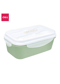 Hộp Cơm Trưa Văn Phòng Lúa Mạch Deli - 2 Ngăn Linh Hoạt Có Thể Sử Dụng Trong Lò Vi Sóng Chống Tràn An Toàn, Hộp Đựng Cơm Tặng Kèm Thìa Dĩa