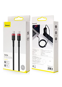 Dây cáp sạc nhanh 100W chuẩn PD 2.0 Type C to type-c QC 3.0 hiệu Baseus Cafule type c to Type C cho iPad Pro 2018 / 2020 / Samsung / Huawei / Xiaomi / Tablet / Macbook / Laptop Type C - Hàng nhập khẩu