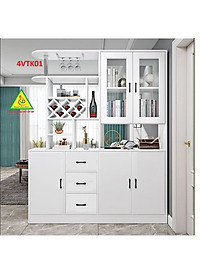 Vách ngăn kiêm tủ rượu trang trí phòng khách , nhà bếp 4VTK01 - Nội thất lắp ráp Viễn Đông