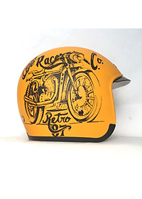 Mũ Bảo Hiểm 3/4 M139 - Cam Tem