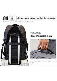 Balo du lịch Arctic Hunter chất liệu Oxford chống nước, có cổng USB - B00120