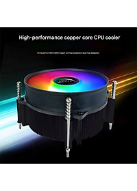 Quạt tản nhiệt CPU Led rainbow T80 for Intell lõi đồng nguyên chất cho máy tính hàng nhập khẩu