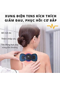 Miếng Massage Xung Điện Cổ Vai Gáy, Bắp Tay, Lưng Bằng Sung Điện đỡ đau Nhức Hiệu Qủa -Máy mat sa thân hình 10 Chế Độ