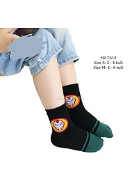 Tất trẻ em 2 - 6 tuổi cổ cao cho trai bé gái hình siêu nhân batman siêu anh hùng chất cotton thoáng mềm cá tính TA14