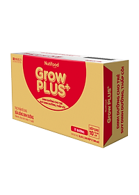 Thùng SBPS Nutifood GrowPLUS+ Suy Dinh Dưỡng Ít đường - Tăng Cân, Tăng Chiều Cao (48 Hộp x 180ml)