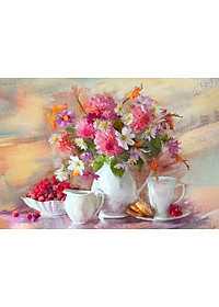 Bộ tranh xếp hình jigsaw puzzle cao cấp 330 mảnh – Trà Chiều