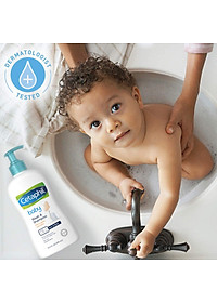 Cetaphil tắm gội hữu cơ Organic - Cetaphil Baby Wash & Shampoo with Organic Calendula 