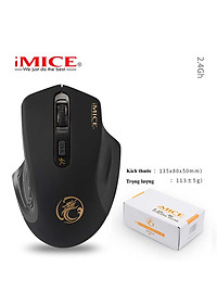 Chuột gaming không dây bluetooth sạc pin HXSJ G-1800 cho game thủ chơi game chuyên nghiệp kết nối Wireless 2.4G - Hàng chính hãng