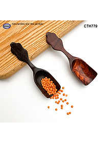 Muỗng xúc trà gỗ trắc/cẩm siêu sạch (HAHANCO) Dụng cụ hữu dụng khi thưởng trà - CTH779