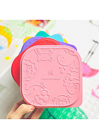 Bát ăn dặm silicon vuông có thể xếp gọn cho bé Marcus & Marcus