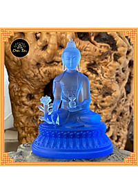 Tượng phật dược sư lưu ly xanh dương đồ thờ cúng, tượng phật để ô tô Diệu Tâm mẫu 2