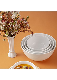 Tô tống - Tô đựng canh sứ trắng cao cấp Long Phương