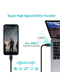 Dây cáp sạc nhanh 30W chuẩn PD 3.0 Type-C ra cho iPhone / cho iPad dài 180cm hiệu CHOETECH IP0040 (trang bị chip sạc thông minh, tốc độ truyền tải dữ liệu tốc độ cao 480Mbps) - Hàng nhập khẩu